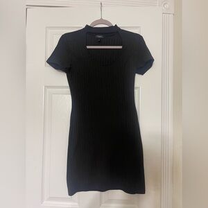 Aqua Black Body Con Dress